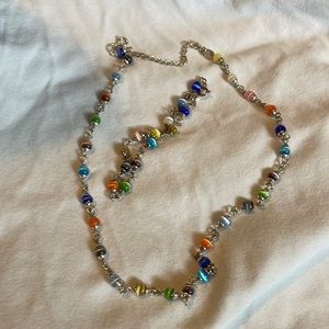 Sterling silver matching necklace and bracelet